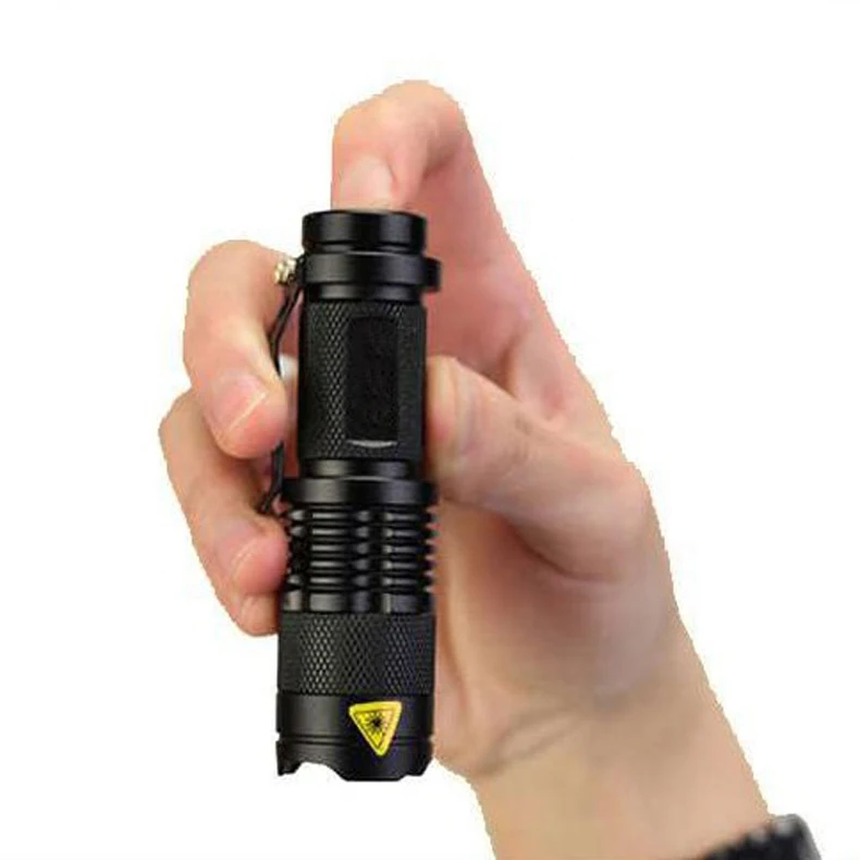 

New Mini Zoom Electric Torch Outdoor Lighting Portable Flashlight Third Gear Adjust NE
