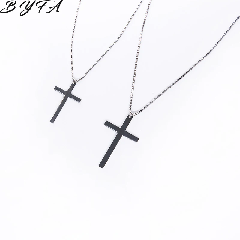 

1pc Trendy Simple Cross Pendant Necklace Women Girl Kids Mini Charm Pendant Silvery Color Jewelry Crucifix Christian Ornaments
