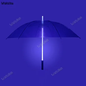 

NET red umbrella ins transparent umbrella stage prop Rain dual-use long umbrella LED light-emitting umbrella CD50 W03