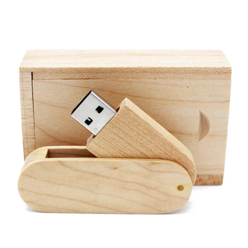 JASTER деревянный USB флеш-накопитель, 4 ГБ, 8 ГБ, 16 ГБ, 32 ГБ, 64 ГБ, USB 2,0, флешка, логотип, память, USB ключ, u-диск - Цвет: Maple wood box