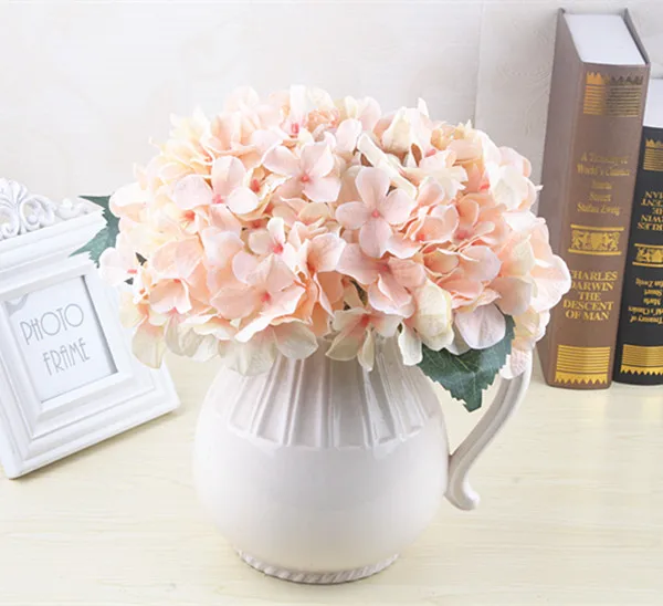Artificial Dried Flowers 3 heads tied with hydrangea bride holding flowers high simulation home decoration vase arrangement JUL3