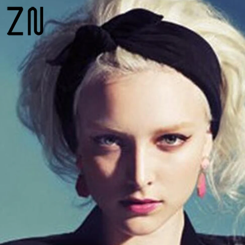 

ZN Ear Elastic Headband for Woman Girl Knot Bandage Hairband Turban Headbands Headwrap Bandana Headwear Hair Accessories Outdoor