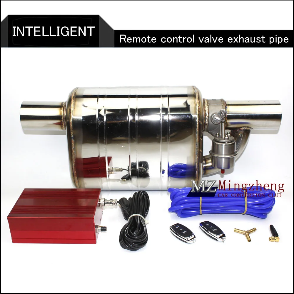 

2.5" Exhaust System Stainless Steel Electric Exhaust CutOut Valve With Electronic Remote Control Switch Muffler exhaust pipe