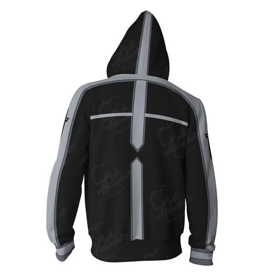 Аниме Sword Art онлайн косплей Kirigaya Kazuto костюм аниме-Толстовка Кофты Для мужчин Для женщин Колледж