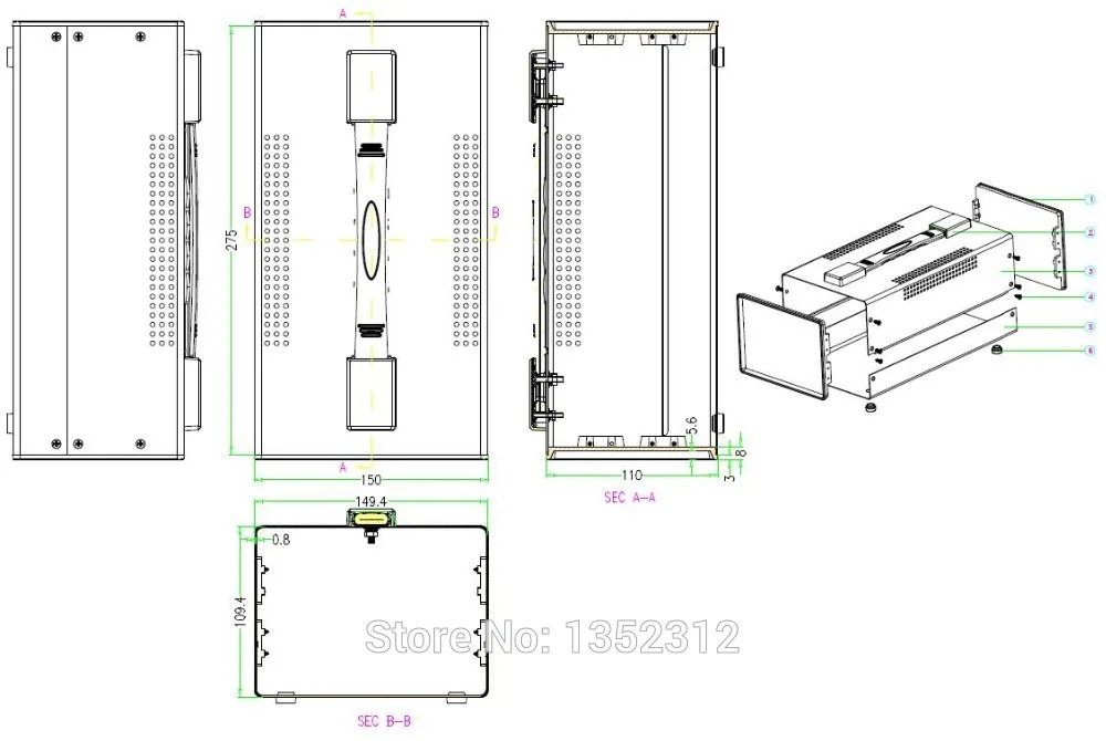 Iron-box-electronic-junction-box-diy-distribution-box-metal-project-box-275-150-110mm-40005-W275
