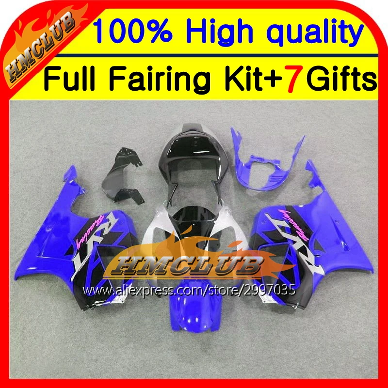 

BodyBlue black For HONDA VTR1000 RC51 SP1 SP2 00-07 46HM53 VTR1000R RTV1000 00 01 02 03 04 05 06 07 VTR 1000 Blue Fairing