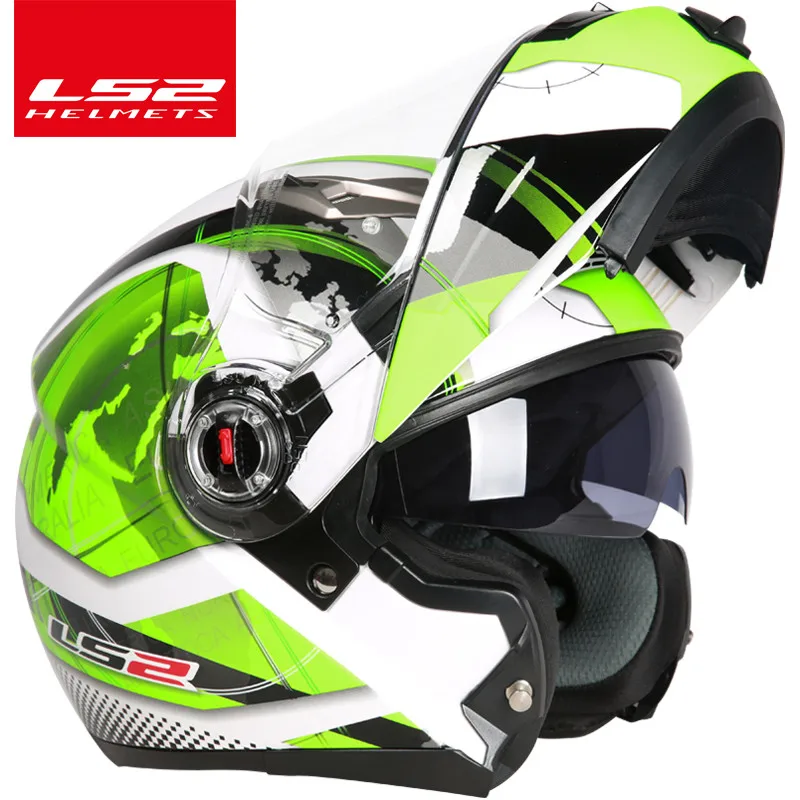 LS2 FF370 флип moto rcycle шлем casco moto двойной козырек Полный лицевой Шлем может изменить противотуманные линзы шлем moto ECE утвержден