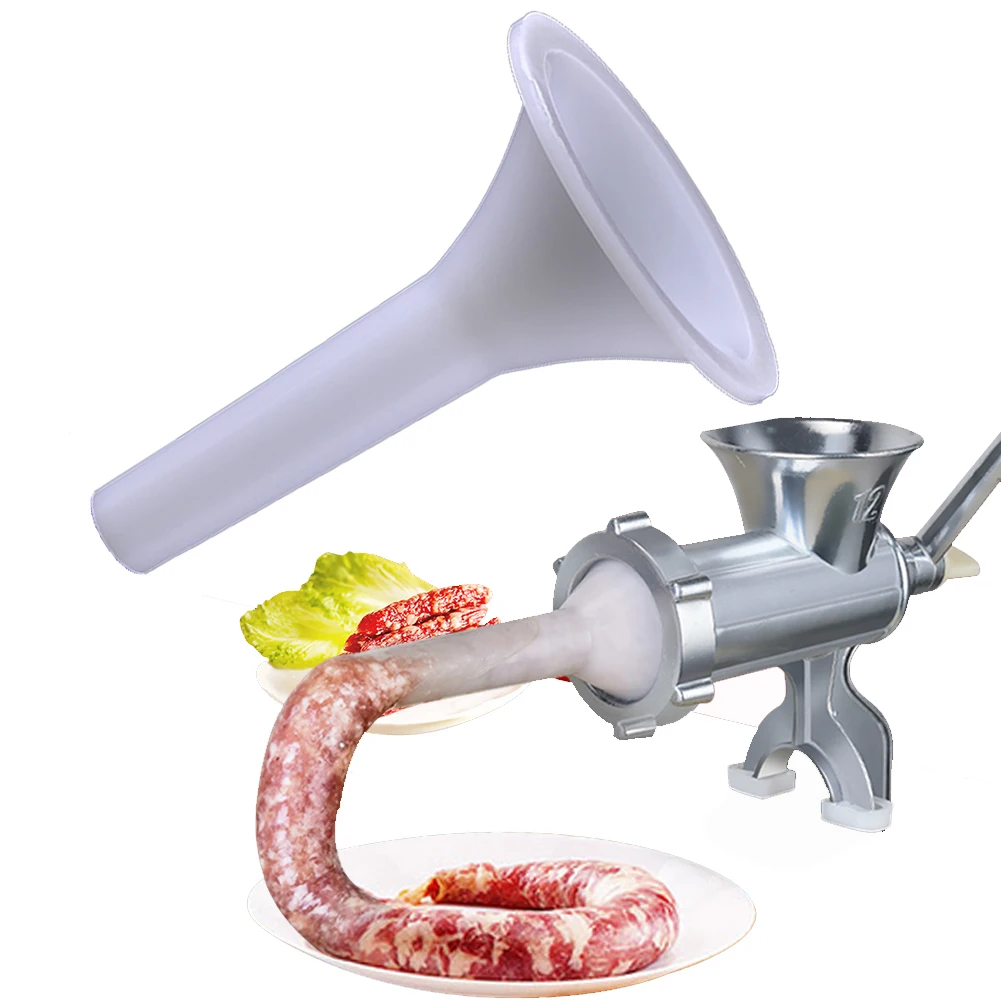 1Pc White Meat Grinder Sausage Stuffer Filling Tubes Funnels Nozzles