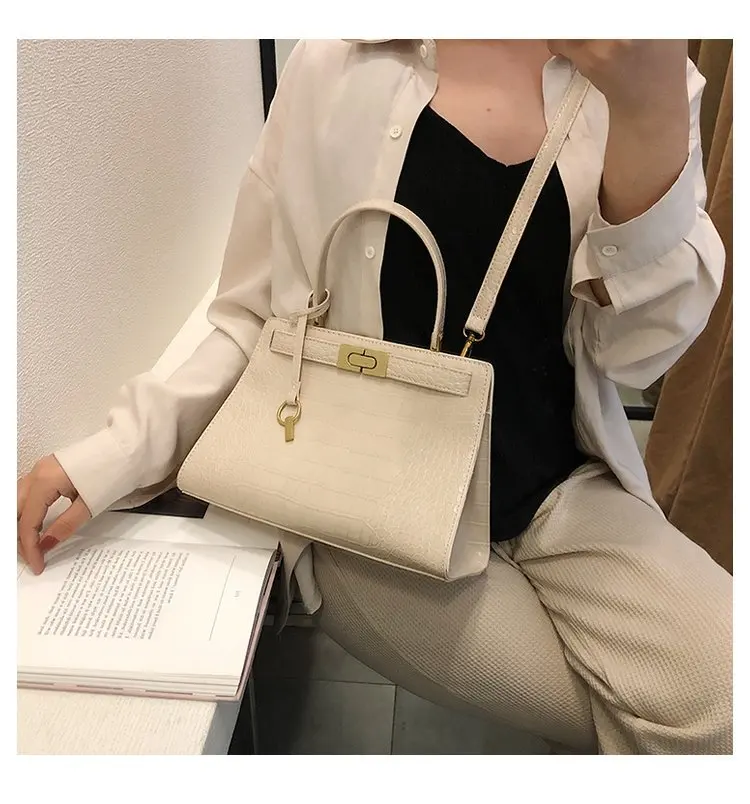 JIHAO, брендовая дизайнерская женская сумка на плечо, модные сумки через плечо из искусственной кожи для женщин, одноцветная сумка, женские сумки с клапаном из кожи аллигатора
