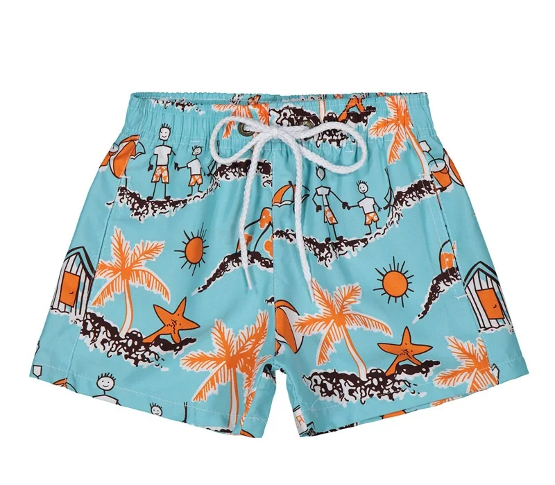 Child shorts B Для мужчин Шорты летнее платье Подчеркивающее фигуру цветной шифоновый Пляжные шорты быстросохнущие с эластичной резинкой на талии, Для мужчин MS детей обшитые мужские шорты A18 - Цвет: Child shorts B
