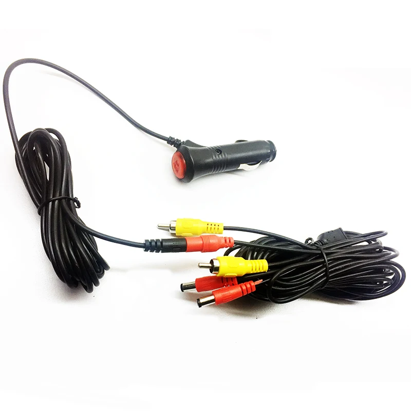 Легкий в установки автомобильный прикуриватель 7 м видео провод кабель RCA AV для