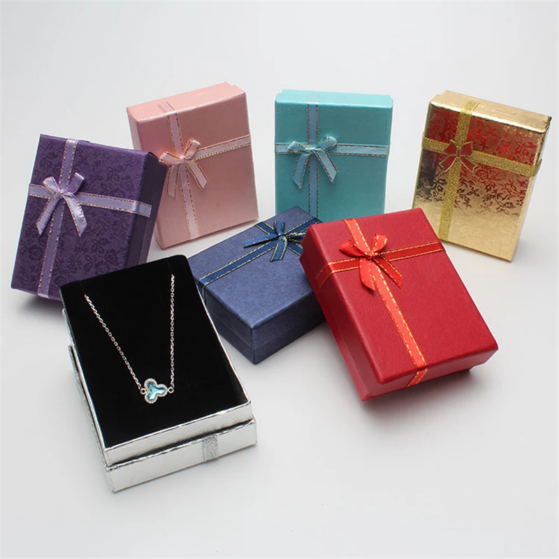 DoreenBeads 9*7*3 см блестящая коробка ювелирных изделий ожерелья Серьги Браслеты