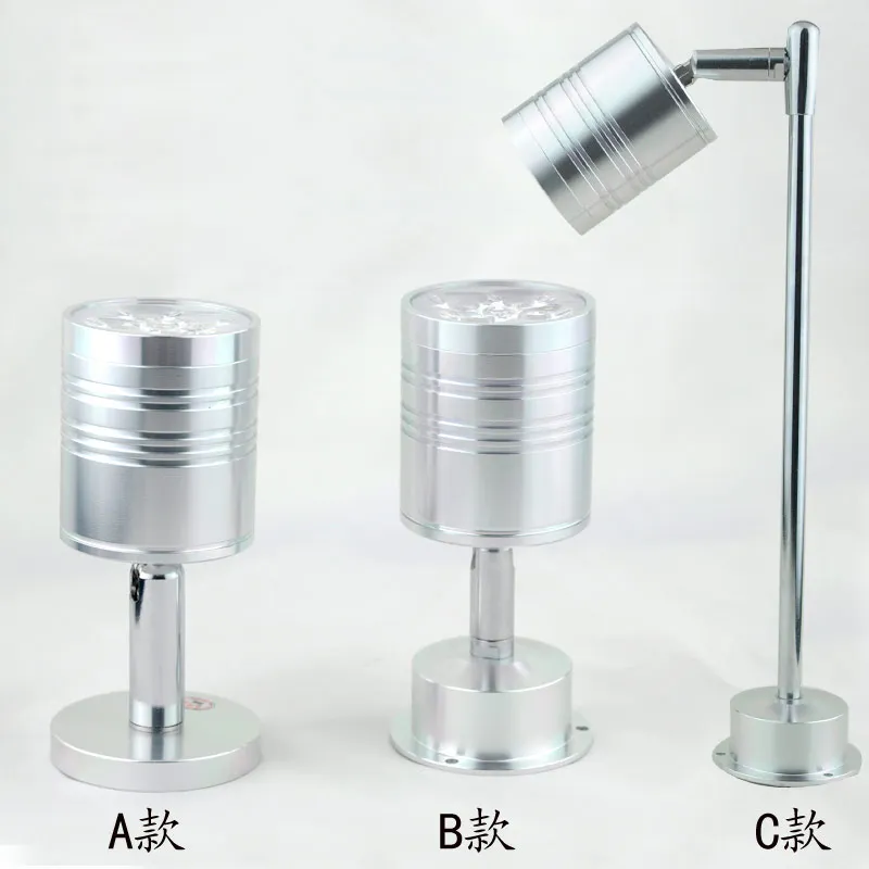 Rouda 3 styles led light wall 3w taiwan led 110-120lm/w led spotlight for desk or corner lamp