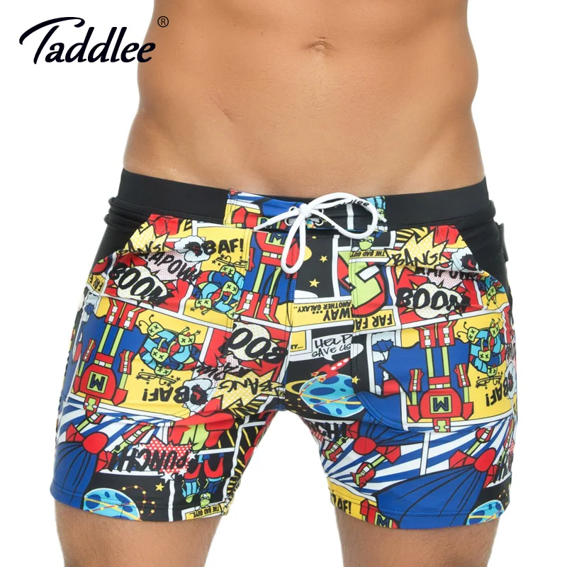 Taddlee Brand Men's Swimwear Swimming Boxer Trunks Big Size XXL