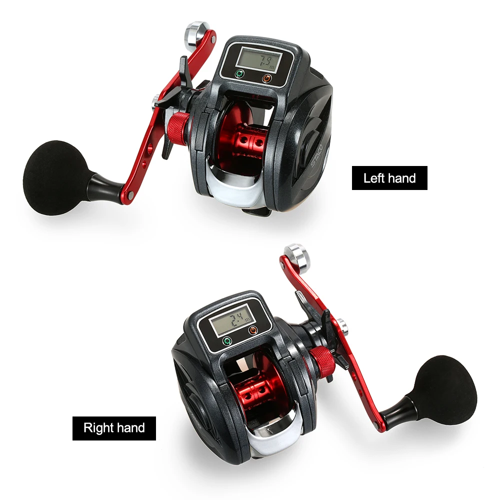 Carrete de Baitcasting con pantalla Digital sistema de frenos magnéticos 13 + 1BB 6,3: 1 carrete de pesca 5 KG carrete de arrastre máximo pesca cebo de fundición Carrete de Baitcasting con pantalla Digital sistema de frenos magnéticos 13 + 1BB 6,3: 1 carrete de pesca 5 KG carrete de arrastre máximo pesca cebo de fundición