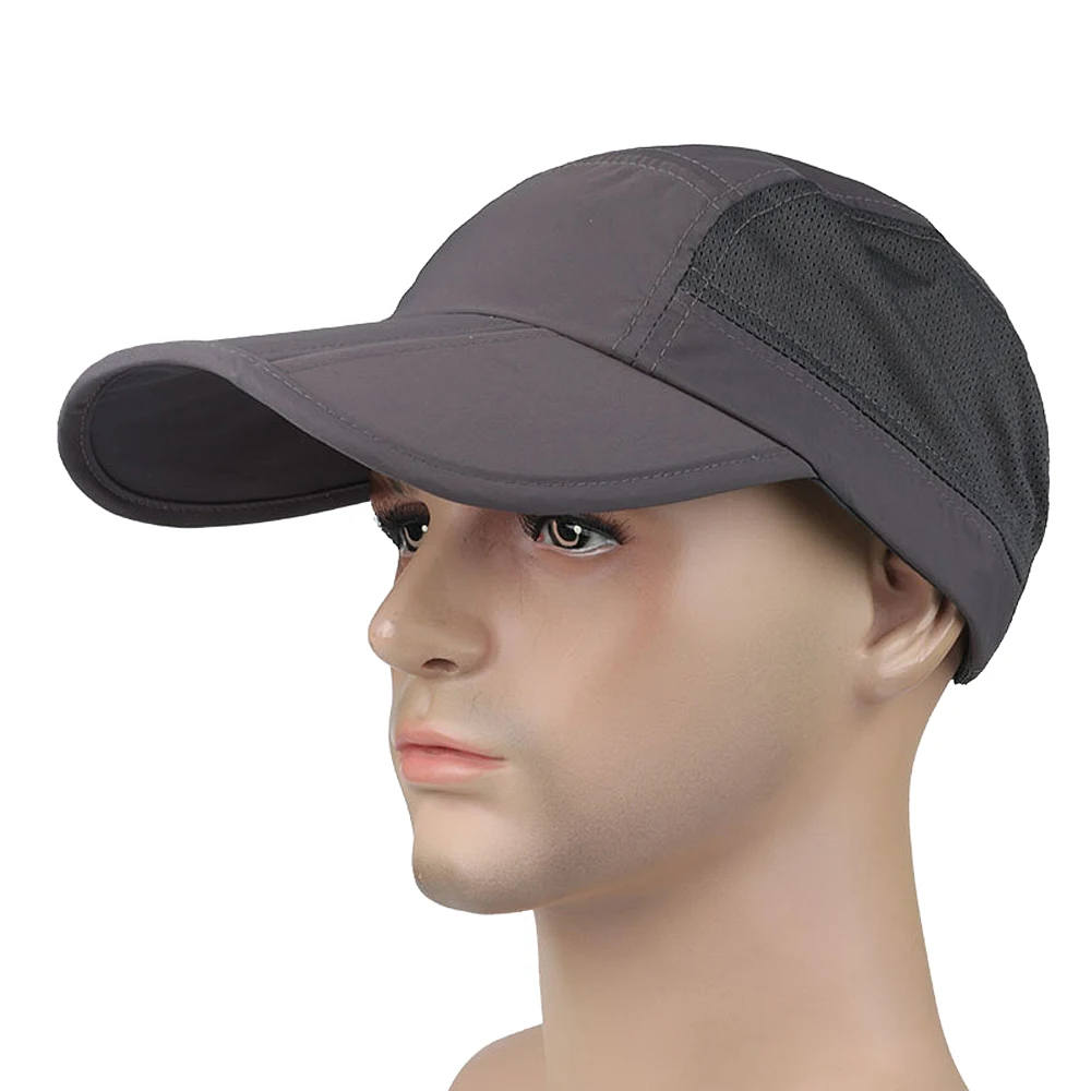 Быстросохнущая дышащая сетчатая шляпа Рыболовная Шапка мужская и женская уличная бейсболка для гольфа охотничья шляпа регулируемая спортивная солнцезащитная Кепка - Цвет: Dark gray