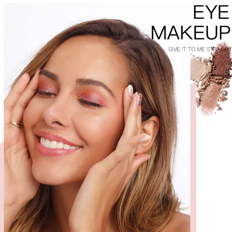 18 Colors Eyeshadow Palette Shining Matte Smooth Long Lasting Eye Shadow Set QRD88