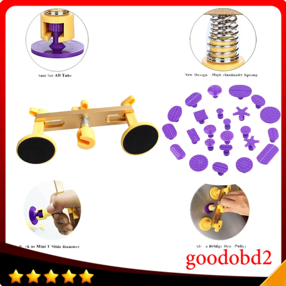 

Car dent tool Vehicle Paintless Damage Dent Easy Repair Removal Bridge Tool 24x pulling Tabs PDR Toolkit Instruments Ferramentas