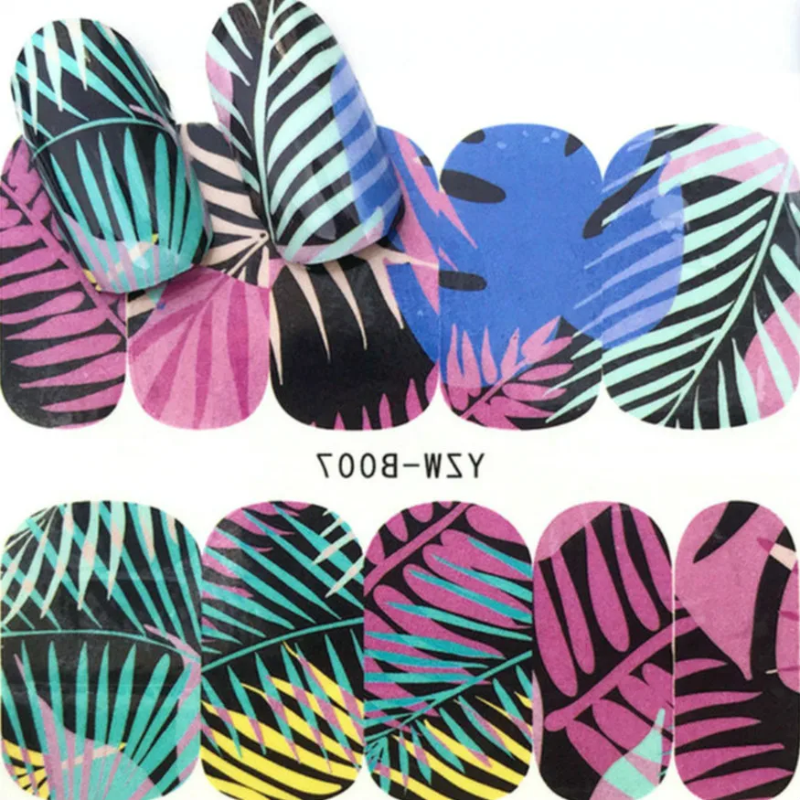 

HOT SELL Colorful Leaves Fashion Women 1Pcs Natural Color French False Nail Tips Artificial Fake Nails Art Acrylic Manicure Tool