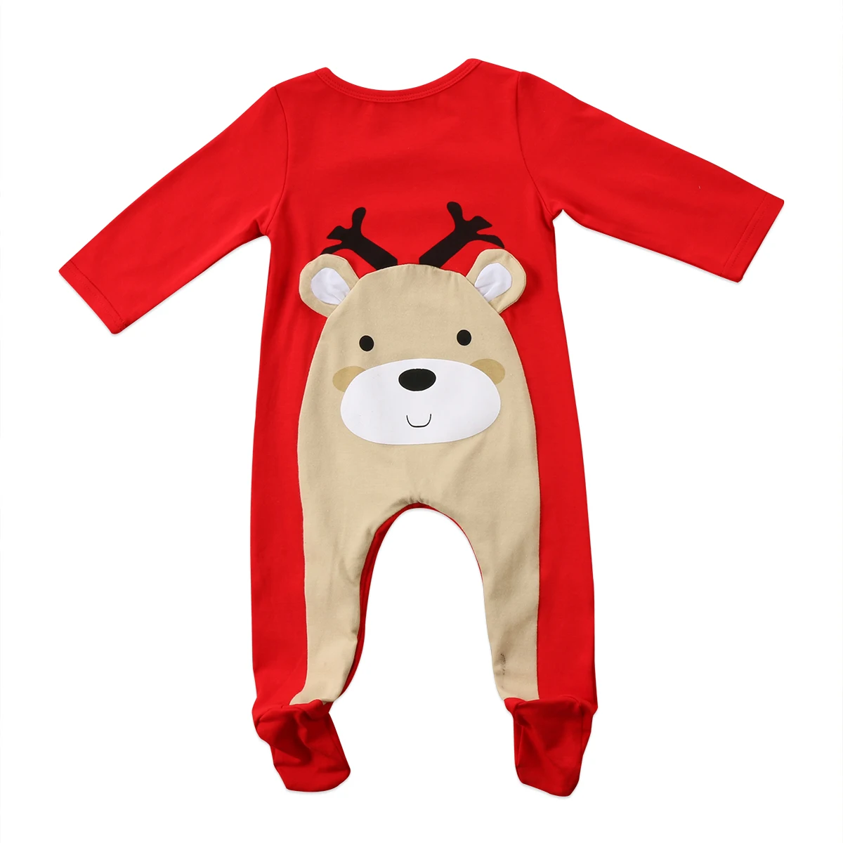 

Christmas baby boy girl clothes cartoon Deer infant newborn baby Romper autumn winter jumpsuit xmas baby Clothes for new year