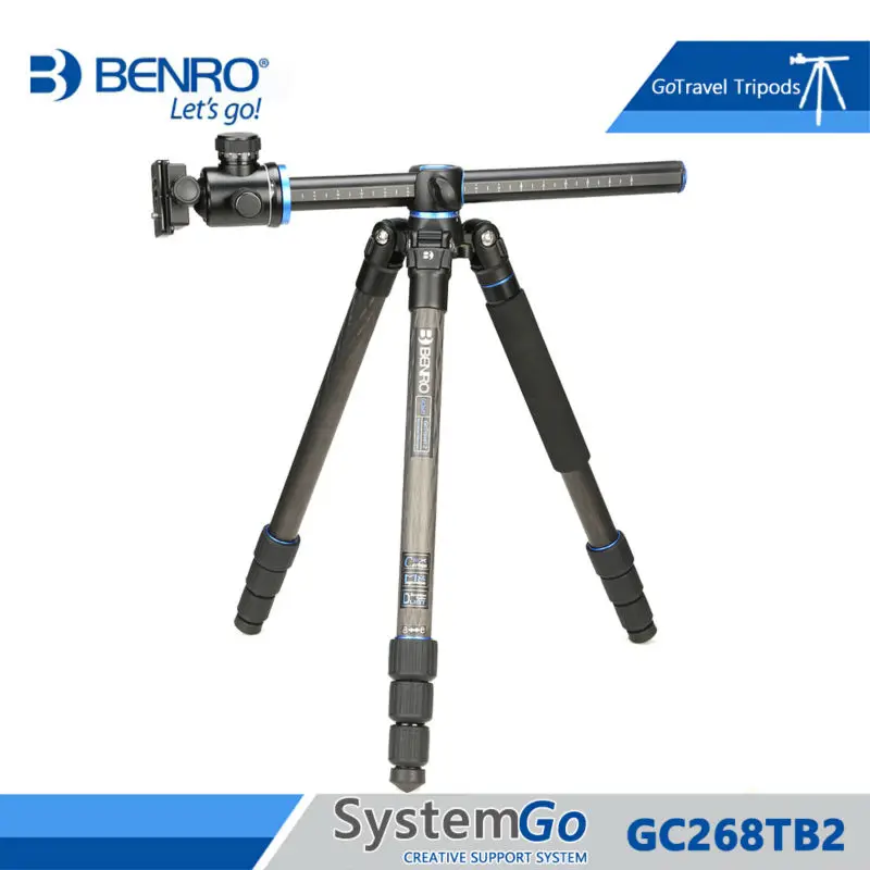 

Benro GC268TB2 Tripod Carbon Fiber Monopod Tripods For Camera With B2 Ballhead 4 Section Max Loading 16kg DHL Free Shipping