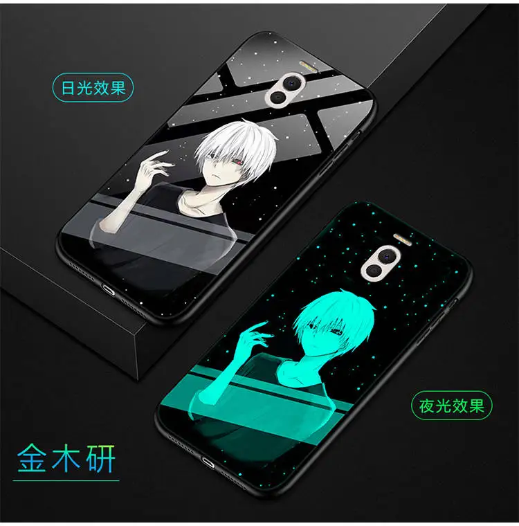 Чехол для телефона для Meizu M6 Note чехол 5," светящаяся задняя крышка из закаленного стекла для Meizu M6 Note чехол Силиконовый противоударный чехол для телефона