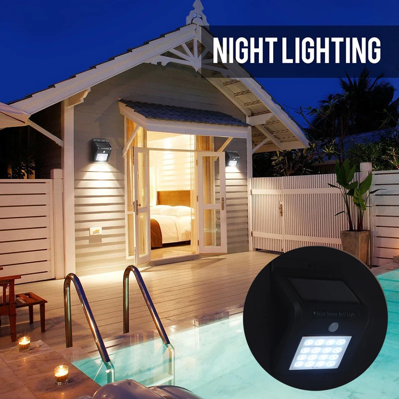 

Solar Rechargeable LED Solar light Bulb Outdoor Garden lamp Decoration PIR Motion Sensor Night Security Wall light Waterproof