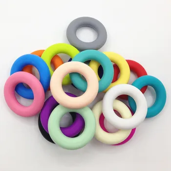 

BPA-free silicone Baby chewable pendant silicone nursing Large Donut Pendant /silicone teething necklace pendant Free shipping
