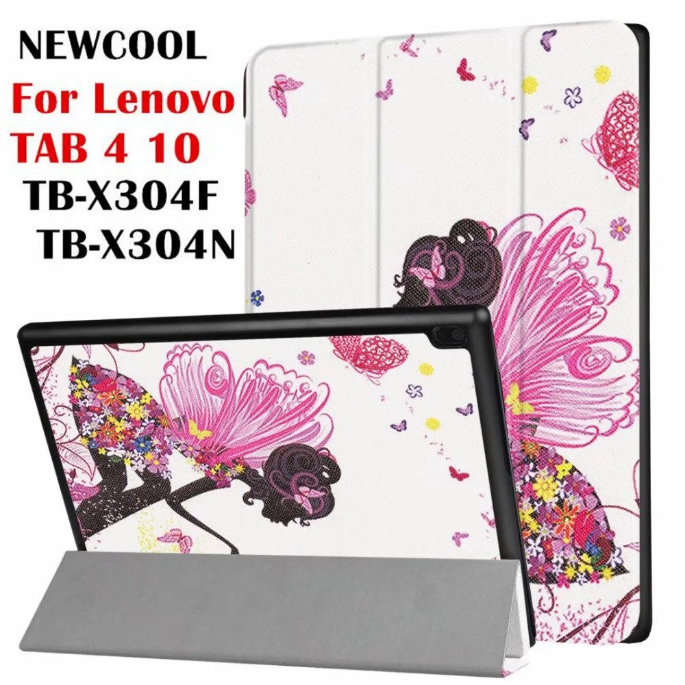 

Tab4 10 TB-X304 Cartoon Paint Smart Leather Case for Lenovo TAB 4 10 TB-X304F TB-X304N Flip Cover tablet Case Protective shell