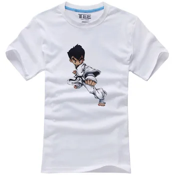 Fashion Men T Shirt Judo Japanese Nippon Martial Art Combat Print T Shirt Male Short