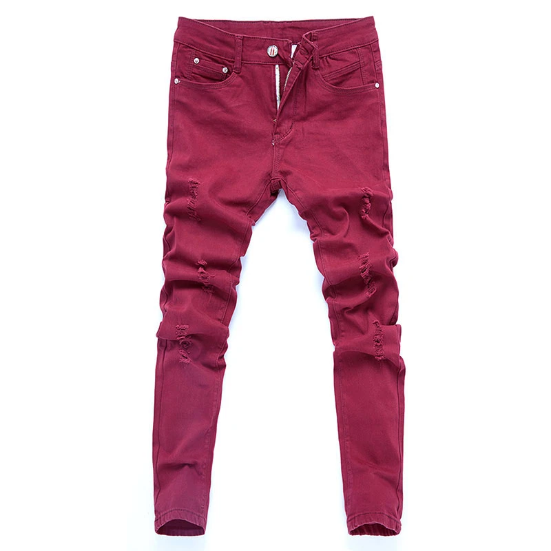 maroon jeans men