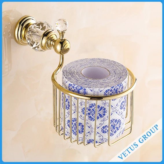 

Gold Polished Toilet Paper Holders Copper Paper Roll Rack