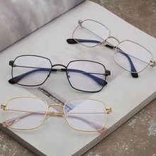 Ретро Металл Квадратные очки кадры Модные мужские Очки женские очки бренда ясно мужчины очки кадр оптических 30013-OLO