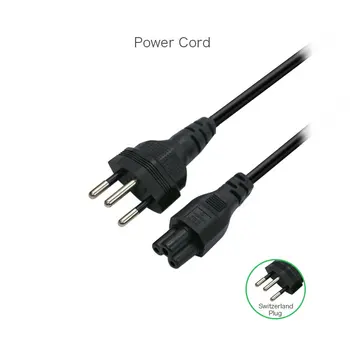 

RongTop Notebook AC Adapter Switzerland Plug Universal 3 Prongs Power Cord Cable 100CM