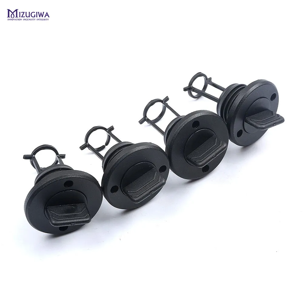 4 pcs Boat Drain Plugs Nylon Hi Flow Bungs Coarse Thead Hose Deck Fill Gas Fuel Water Tank Steel