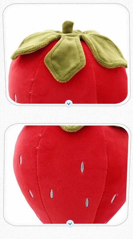 Dorimytrader red strawberry pillow cute plush toy large fruit doll kawaii sleeping pillow girl birthday gift 20inch 50cm DY50572 (17)