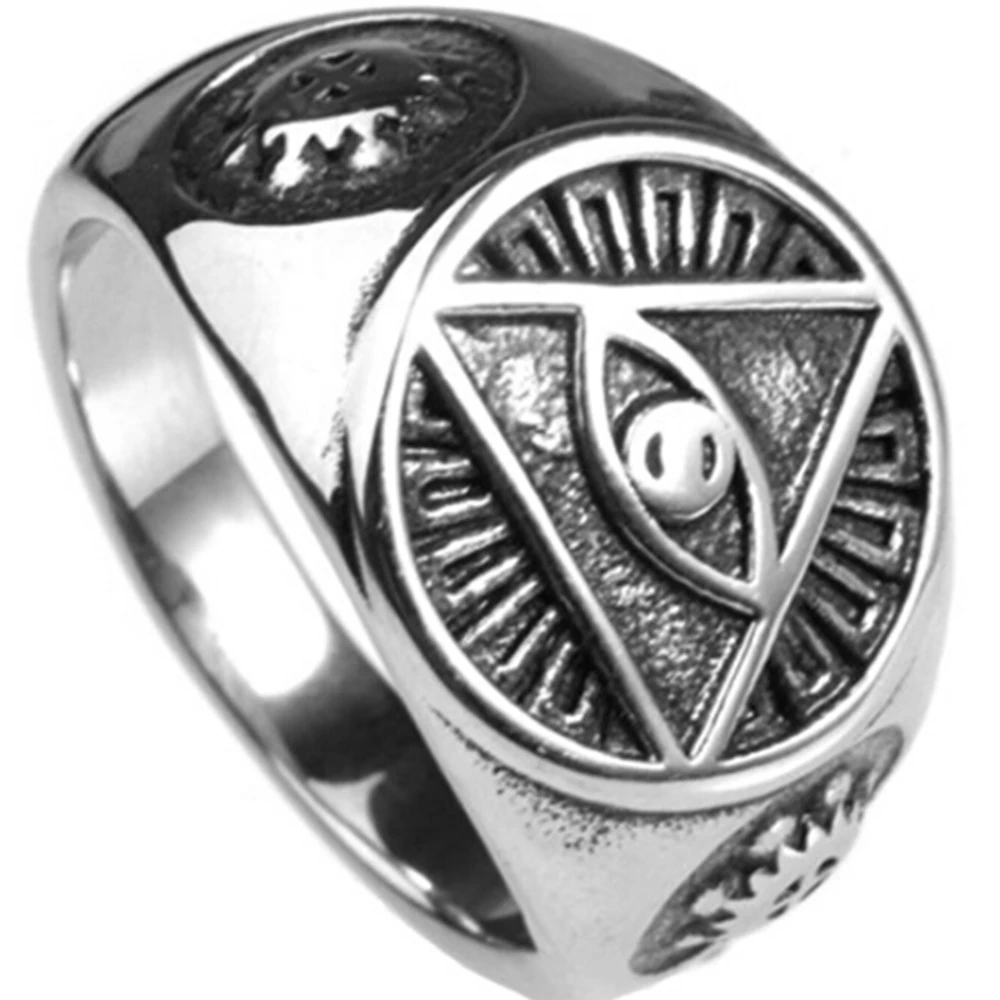 Ukuran 7 15 Semua Melihat Mata allah Cincin Retro Vintage 