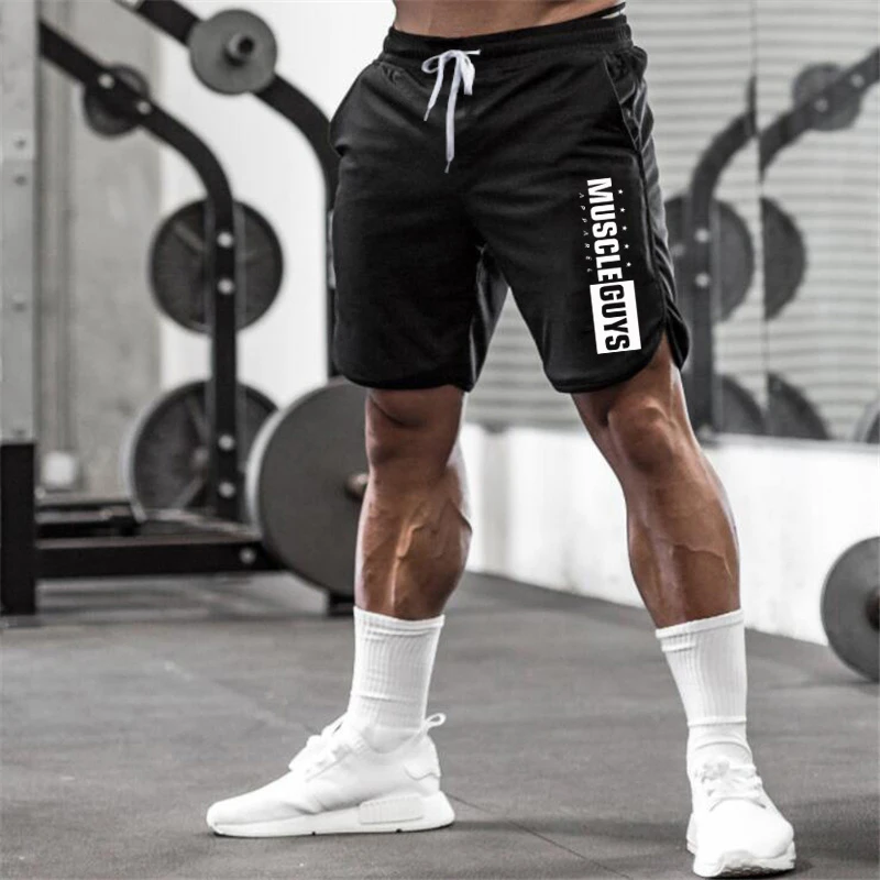 Muscleguys Gyms Shorts Mens Short Trousers Casual Joggers Mens Shorts bodybuilding Sweatpants Fitness Men Workout Acitve Shorts casual shorts for men