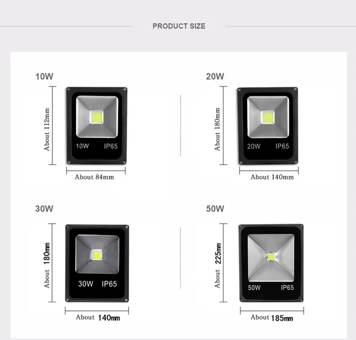 100W Светодиодный прожектор светильник Водонепроницаемый IP65 30 Вт 50 Вт 70 Вт Светодиодный прожектор светильник 230V Точечный светильник крепление для использования на улице квадратный потолочный светильник сада проекторы