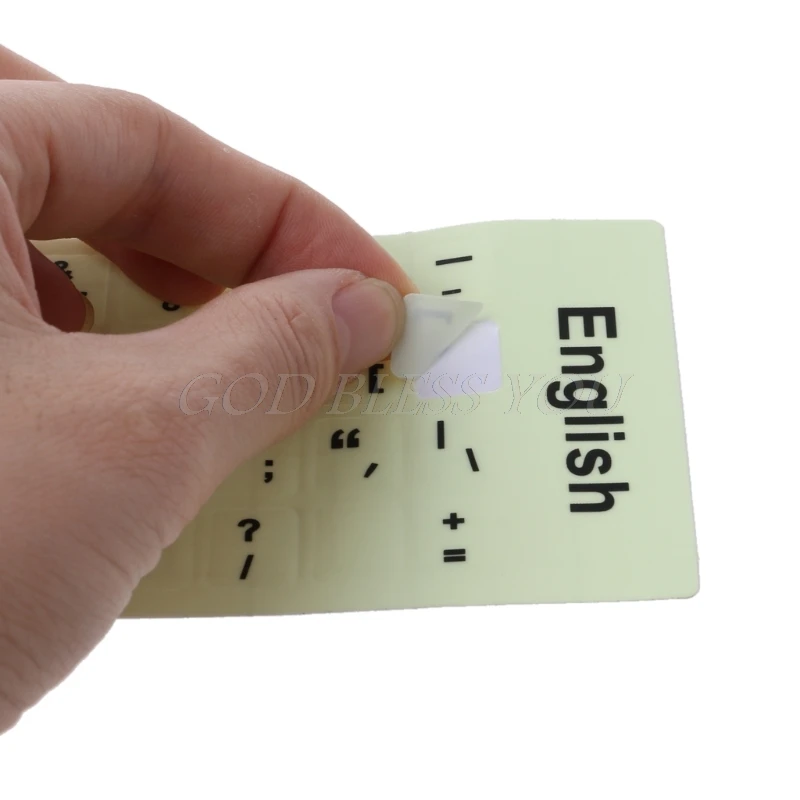 Fluorescent Keyboard Stickers Different Optional Language Luminous Waterproof Keyboard Protective Film Drop Shipping-5