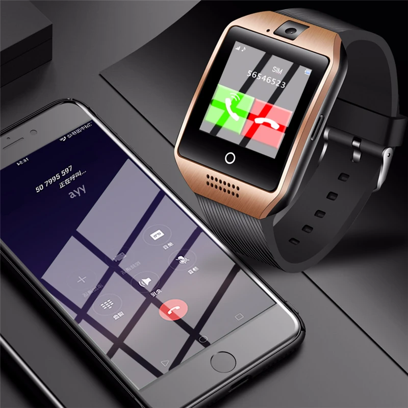

WISHDOIT New Men Bluetooth Smart Watch Women sport Pedometer Clock LED Large screen color Touch Screen Support TF SIM card+Box
