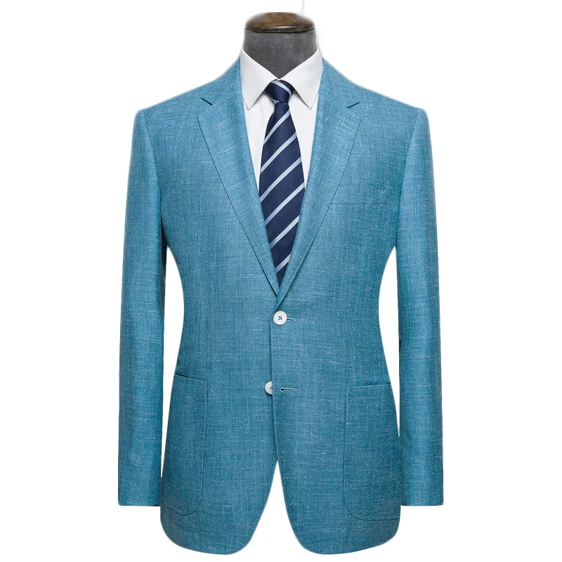 

Green Linen Suit Custom Made Men Blue Linen Blazer And Pants Mens Linen Suits For Wedding Tuxedos For Men Tailored Groom Suit