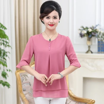 

Women T Shirts Summer Clothes 2020 Plus Size 4XL Solid Color Chiffon Short Sleeve O-Neck Tshirt Tops Female Camiseta Feminina