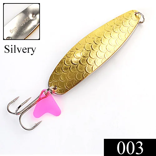 003 ФТК 1 шт Металл Рыбалка Spinner 25g/30 г/35 г Щука приманку жесткие приманки ложка с тройной крючок двойной Блестки блестка воблер снасти - Цвет: 003