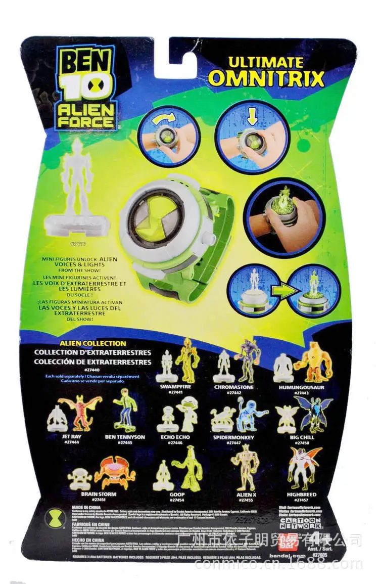 Бен 10 игрушечные лошадки аниме Ultimate Omnitrix часы осветитель огни и звук игрушки