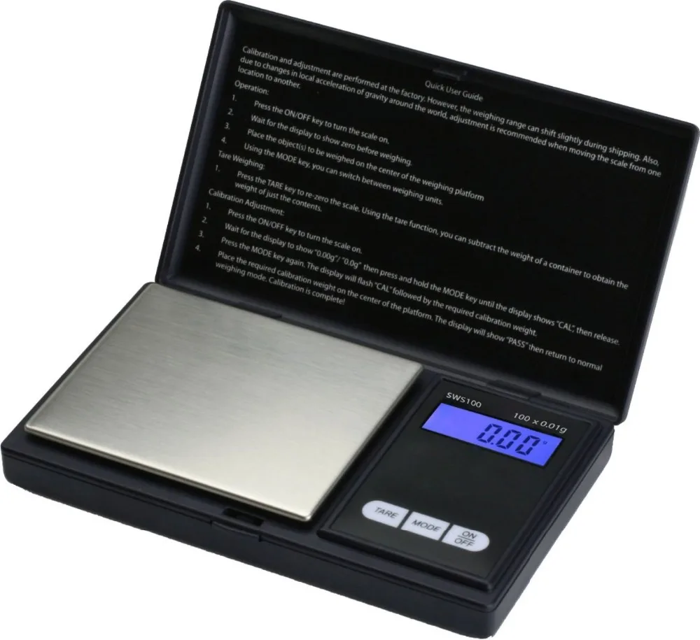 

Precision Digital Scales 100g x 0.01g Reloading Powder Grain Jewelry Carat Black With Three Weighing Modes