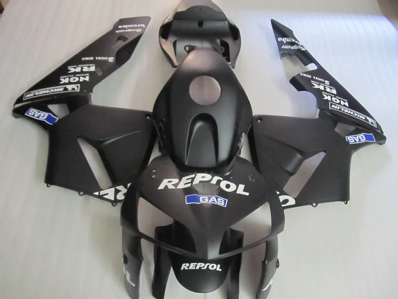 Литья под давлением мотоцикл обтекатель комплект для Honda CBR600RR 2005 2006 матовый черный REPSOL комплект пластиковых обтекателей CBR600 RR 05 06 XF19
