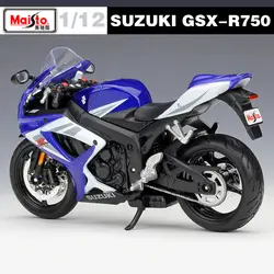 1:12 SUZUKI gsx-r 750 Maisto модель автомобиля литая металлическая модель спортивный гоночный мотоцикл модель мотоцикл коллекционные игрушки