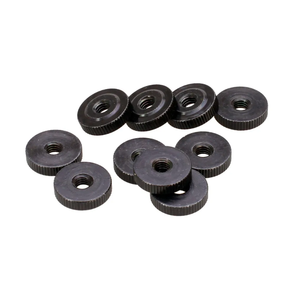 

M2-M6 Knurled Nut,Flat Knurled Nut,Knurled Thumb Thin Nut,Zinc Black,Pack 20 pcs
