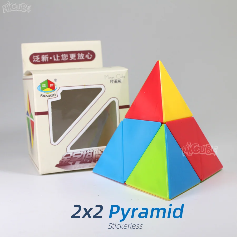 Fanxin Пирамида 2x2 Stickerless FANXINpyraminx Qiyi 2x2x2 Magic куб головоломка на скорость Развивающие игрушки для детей Cubo Magico